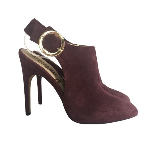 Sam Edelman Julian Purple Suede Buckle
Slingback Stiletto Heels - Picture 1 of 8